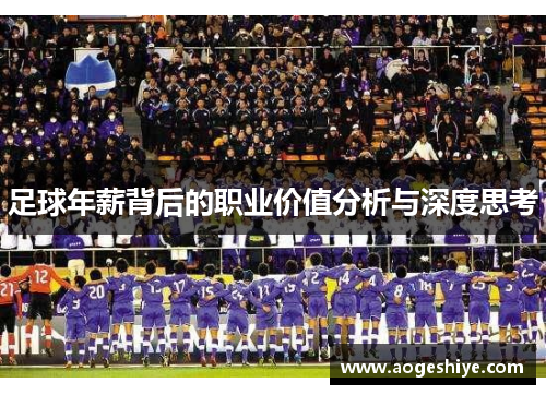 足球年薪背后的职业价值分析与深度思考